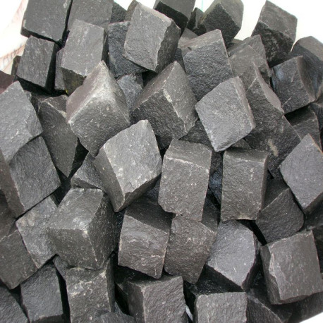 Granit-Pflastersteine Adrian Black schwarz 4 x 6 cm