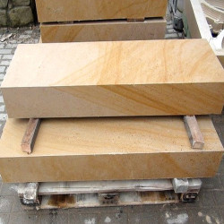 18 x 40 cm Sandstein-Blockstufen Geltona gelb
