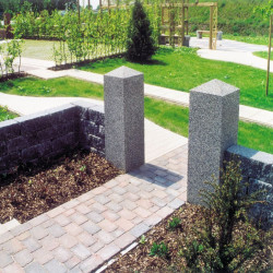 30 x 30 cm Limes-Granitpfosten Griys hellgrau