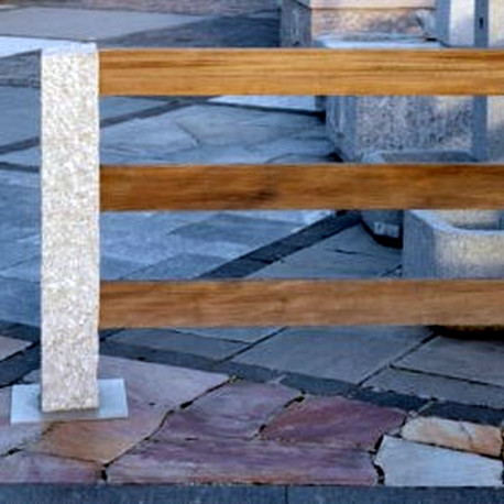 25 x 25 cm Granitpfosten Griys hellgrau