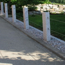 20 x 20 cm Granitpfosten Griys hellgrau 100 cm lang