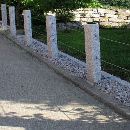 20 x 20 cm Granitpfosten Griys hellgrau 100 cm lang