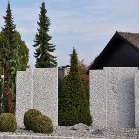 10 x 100 cm Granit-Sichtschutz Griys hellgrau