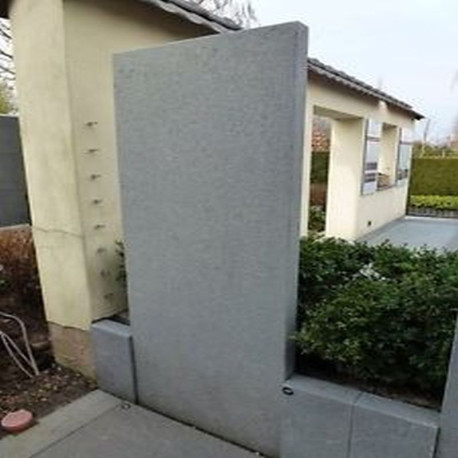 6 x 50 cm Granit-Sichtschutz Griys hellgrau