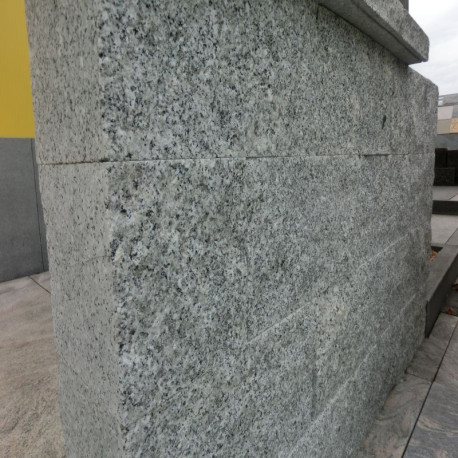 15 cm tiefe Granit-Schlossmauersteine Griys hellgrau 10 cm hoch