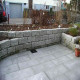 30 x 30 cm Granit-Mauersteine Griys hellgrau