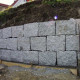 40 x 40 cm kurze Granit-Mauersteine Griys hellgrau eingebaut