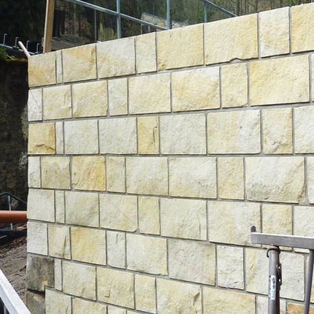 20 cm tiefe Schlossmauersteine Farin hellgelb