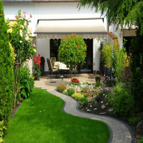 3 cm starke Sandstein-Terrassenplatten Gobi gelb