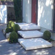 15 cm starke Granit-Podestplatten Griys hellgrau