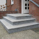 6 x 30 cm Granit-Trittstufen Griys hellgrau 250 cm lang