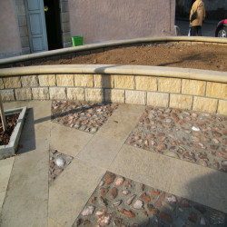 20 cm tiefe Schlossmauersteine Farin hellgelb